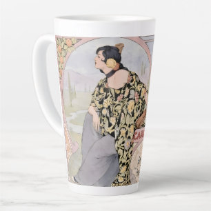 Caneca De Café Latte Impressão Art Nouveau Carmen Habanera – Ópera Vint
