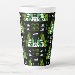 Caneca De Café Latte Impressão de Presente Com Bicicleta