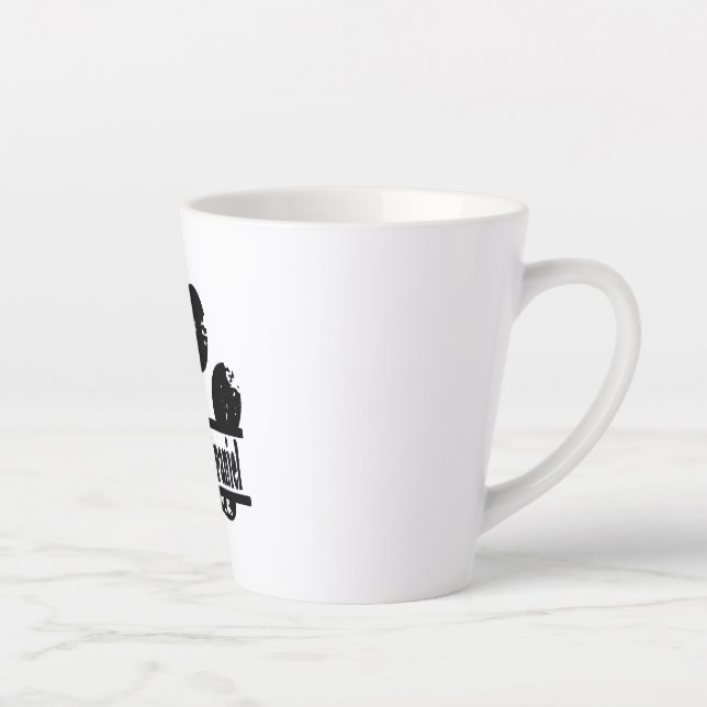 Caneca De Café Latte Impressão em Pata Espanhola Francesa (Direita)