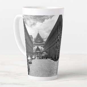 Caneca De Café Latte Impressão em tela do palácio real de Banguecoque n