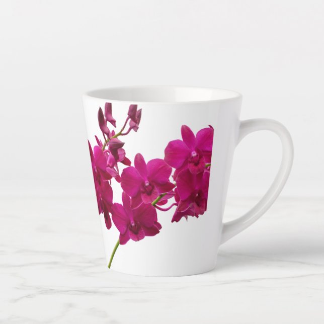 Caneca De Café Latte Impressão Floral vibrante (Direita)