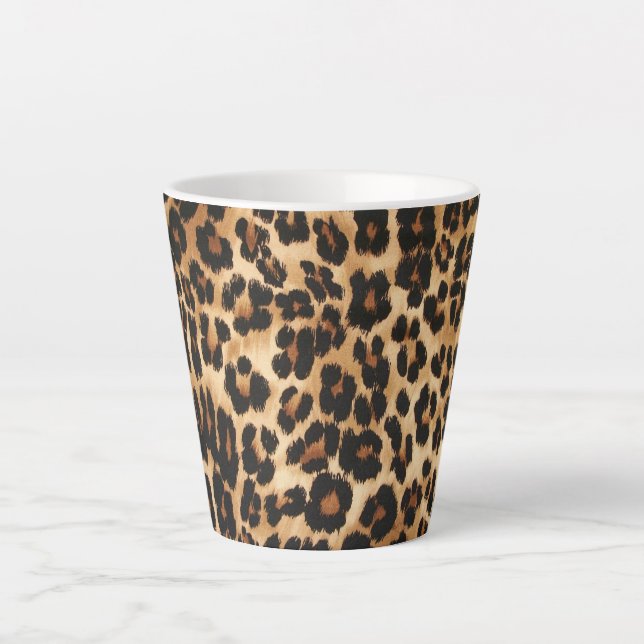 Caneca De Café Latte Impressão Latte de Mug-Leopard (Frente)