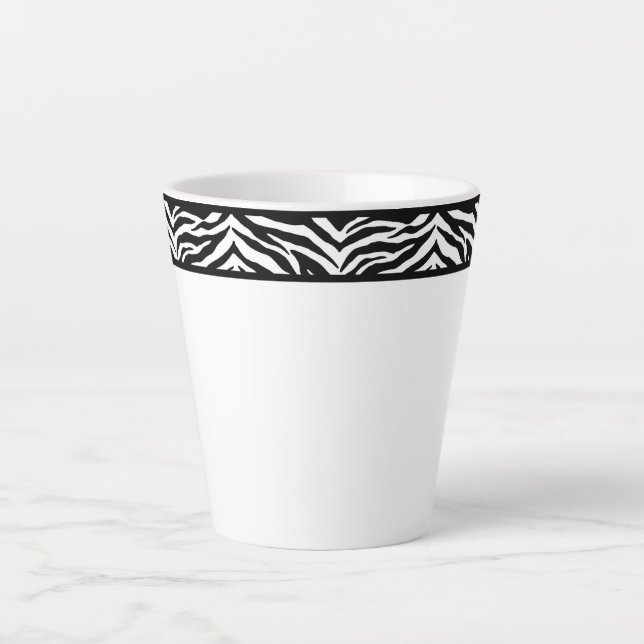 Caneca De Café Latte Impressão Latte de Mug-Zebra (Frente)