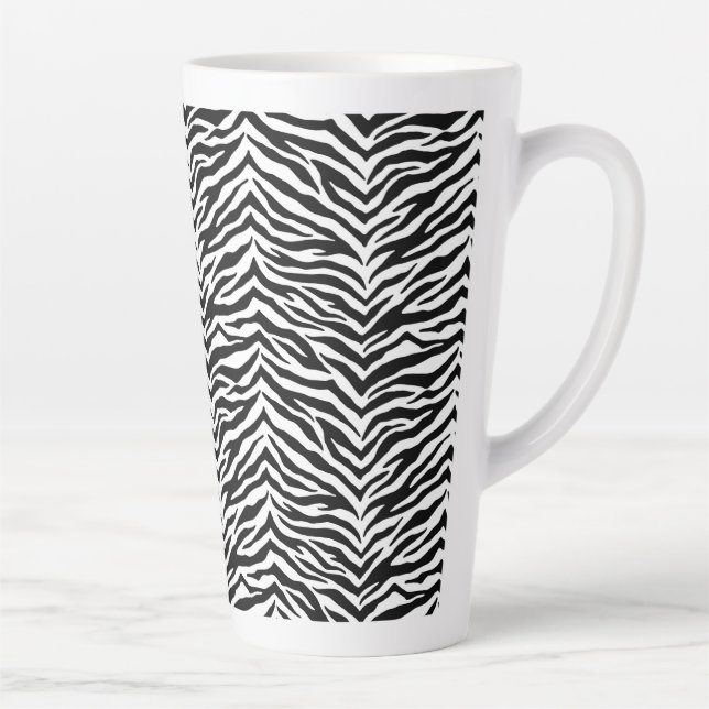 Caneca De Café Latte Impressão Latte de Mug-Zebra (Direita)