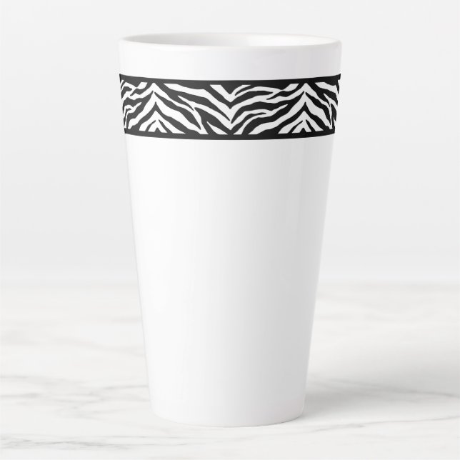Caneca De Café Latte Impressão Latte de Mug-Zebra (Frente)