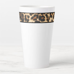 Caneca De Café Latte Impressão Latte Mug-Leopard