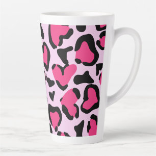 Caneca De Café Latte Impressão leopardo, Coloração aquosa sem costura d