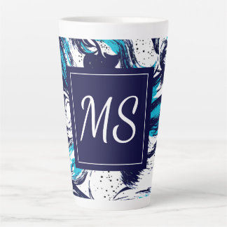 Caneca De Café Latte Impressão para Oceano Profundo Personalizado