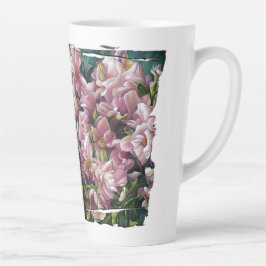 Caneca De Café Latte Impressões de flores silvestres