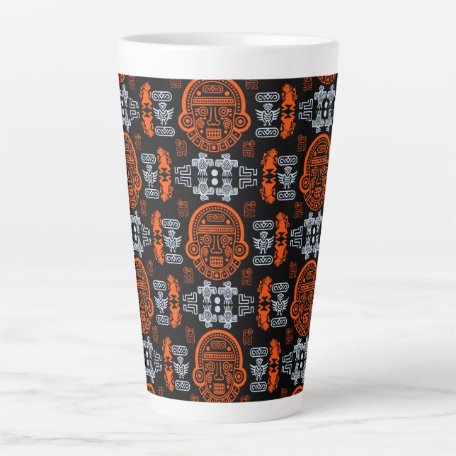 Caneca De Café Latte inca Aztec Home Decor (Frente)