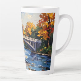 Caneca De Café Latte Indianapolis White Bridge Over the White River 