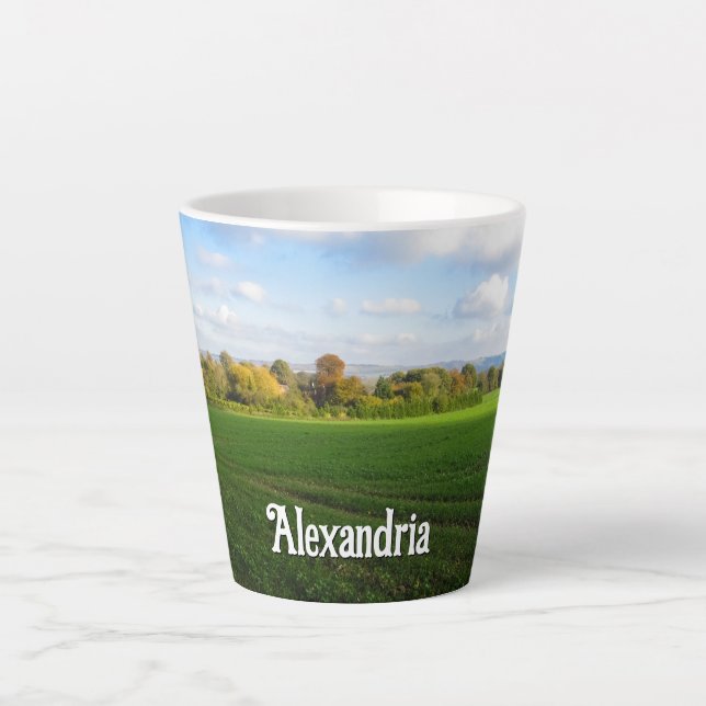 Caneca De Café Latte Inglês Autumn Countryside - Pequeno Personalizado (Frente)