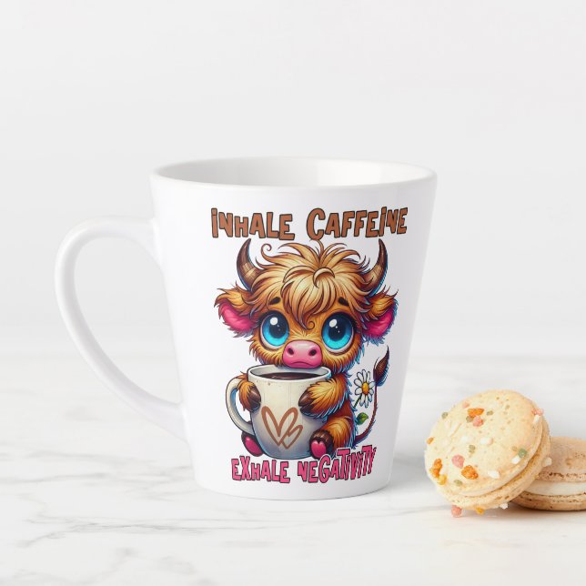 Caneca De Café Latte Inhale Caffeine Exhale Negativity  (In Situ)