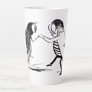 Caneca De Café Latte Insetos Antigos Dançando; Mosca Azulada