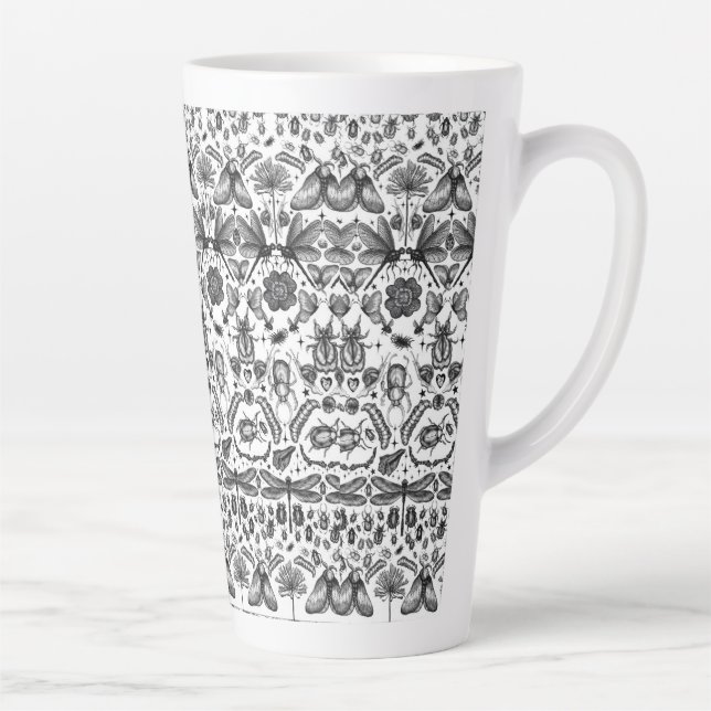 Caneca De Café Latte Insetos e Bugs (Direita)