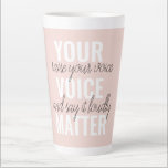 Caneca De Café Latte Inspiração na Citação de Motivação da Sua Matéria<br><div class="desc">Inspiração na Citação de Motivação da Sua Matéria de Voz</div>