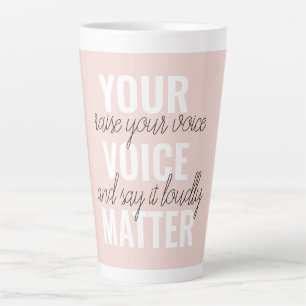 Caneca De Café Latte Inspiração na Citação de Motivação da Sua Matéria 