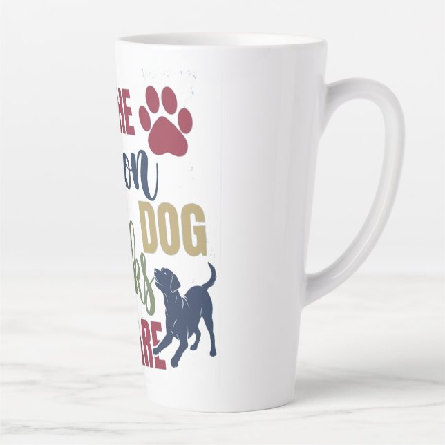 Caneca De Café Latte Inspiração Pawsome (Direita)