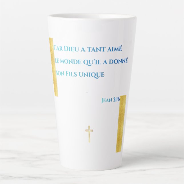 Caneca De Café Latte Inspiration Divine —  (Frente)