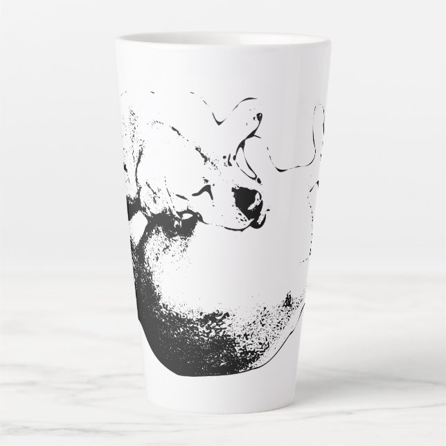 Caneca De Café Latte Instinto em Tinta (Frente)
