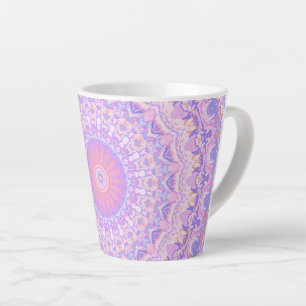 Caneca De Café Latte Intricate Trippy Colorate Boho Mandala