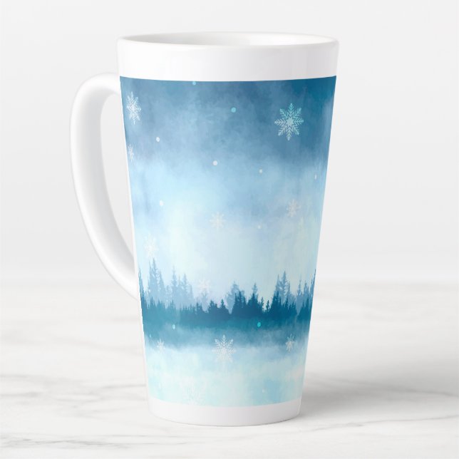 Caneca De Café Latte Inverno (Ângulo esquerdo)