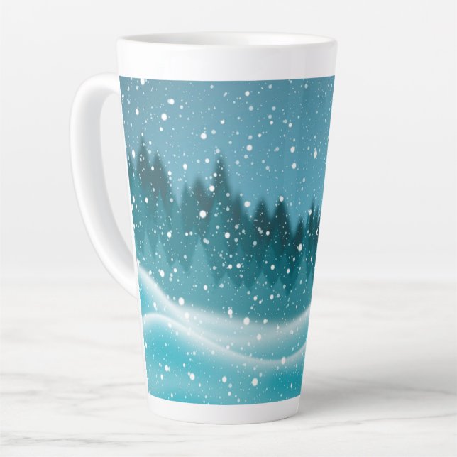 Caneca De Café Latte Inverno (Ângulo esquerdo)