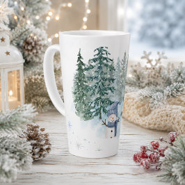 Caneca De Café Latte Inverno Aconchegante