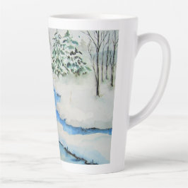 Caneca De Café Latte Inverno no Vale