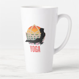 Caneca De Café Latte Ioga: Abrace o Fluxo