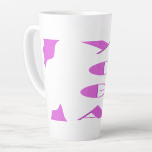 Caneca De Café Latte Ioga branco pálido de meditação ioga 