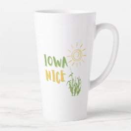 Caneca De Café Latte Iowa Nice Mug para Midwesterners