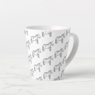 Caneca De Café Latte Iris Horse