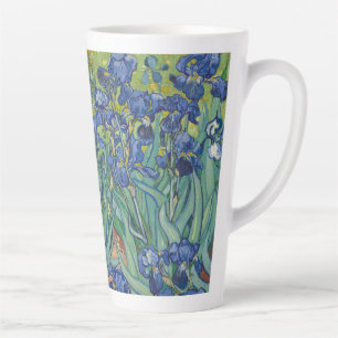 Caneca De Café Latte Íris, Pintura a Óleo Floral, Vincent Van Gogh