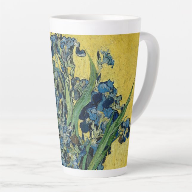 Caneca De Café Latte Irises-Vincent van Gogh (Ângulo direito)
