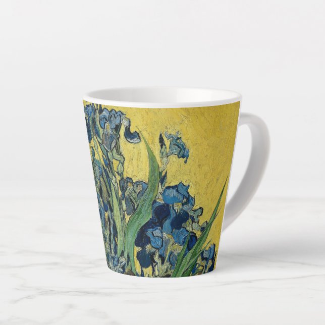 Caneca De Café Latte Irises-Vincent van Gogh Small (Ângulo direito)