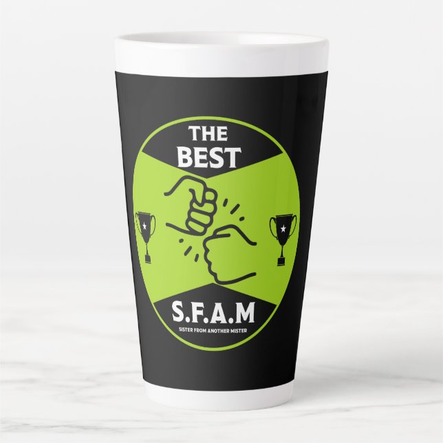 Caneca De Café Latte Irmã De Outro Senhor (Frente)