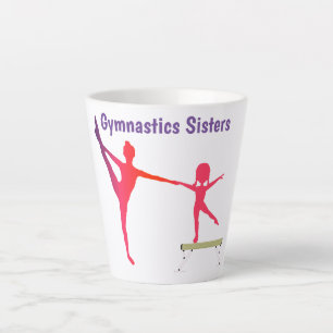 Caneca De Café Latte Irmãs de ginástica