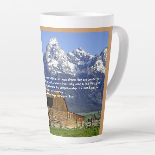 Caneca De Café Latte Ironia da Vida (Ângulo direito)