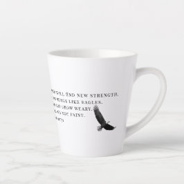 Caneca De Café Latte Isaiah 40:31 Águia Soar