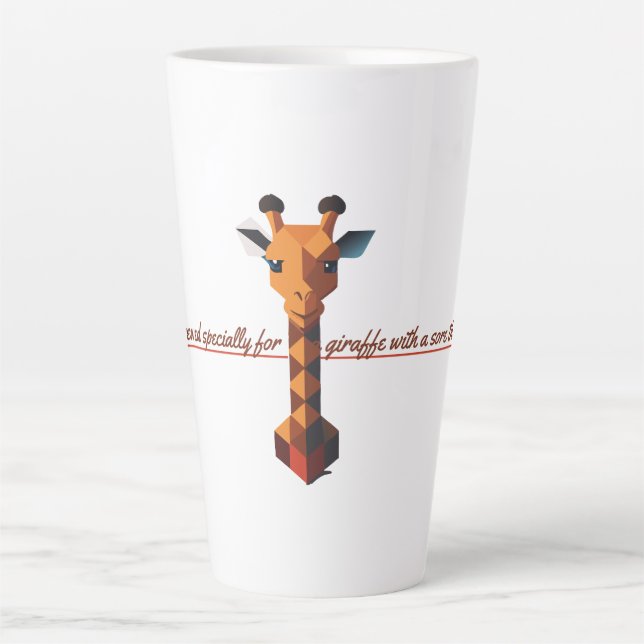 Caneca De Café Latte Isométrico Giraffe (Frente)