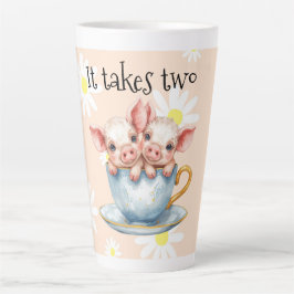Caneca De Café Latte It Takes Two Teacup Piglets
