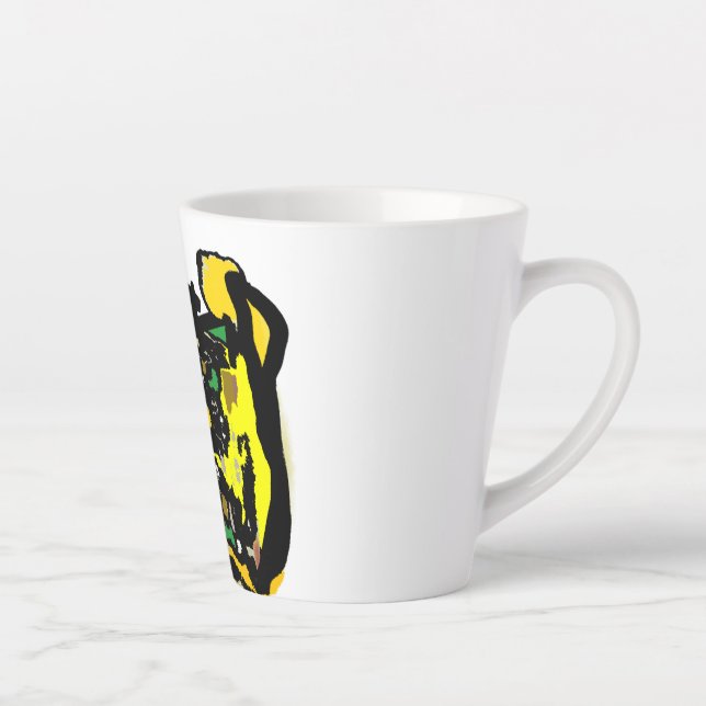 Caneca De Café Latte Jack o' lanterna Funny (Direita)