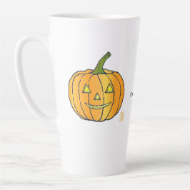 Caneca De Café Latte Jack-o-lanterno 17 oz.