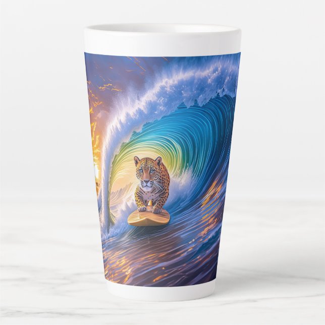 Caneca De Café Latte Jag Passando Por Design por Rich AMeN Gill (Frente)