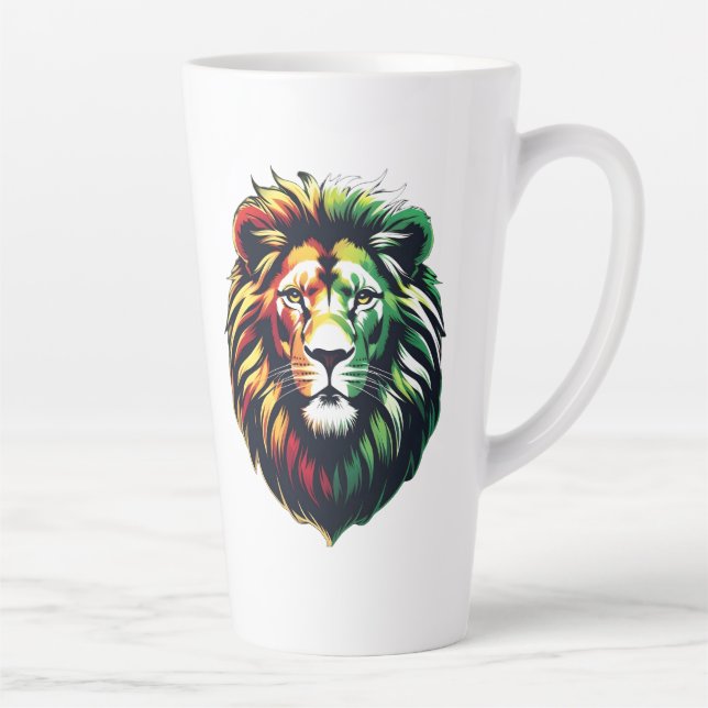 Caneca De Café Latte Jah Bless - Reggae Energy Latte Mug (Direita)