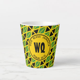 Caneca De Café Latte JAMAICA FLAG Patriótico Personalizável Amarelo