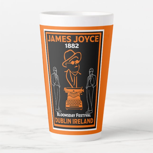 Caneca De Café Latte James Joyce Dublin Irlanda (Frente)