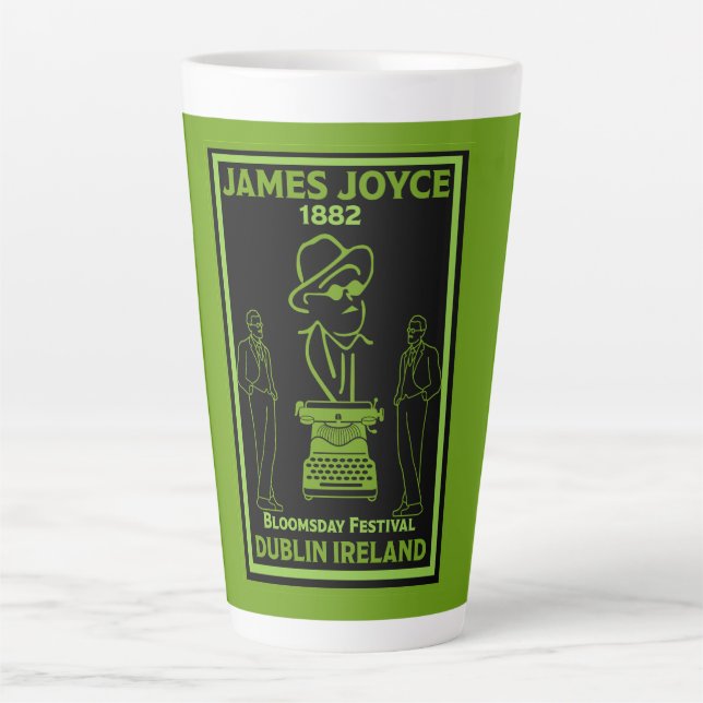 Caneca De Café Latte James Joyce Dublin Irlanda (Frente)