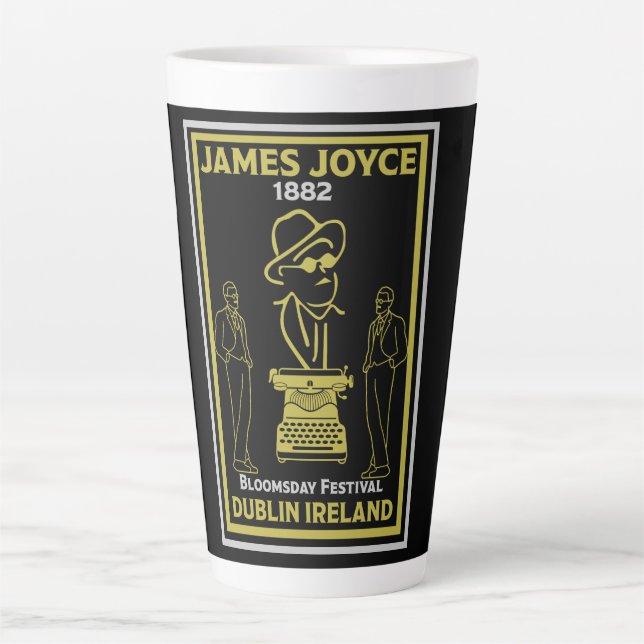 Caneca De Café Latte James Joyce Dublin Irlanda (Frente)